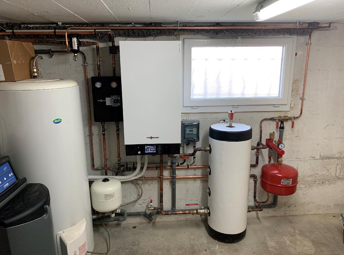 Installation d’une pompe à chaleur VIESSMANN en remplacement d’une chaudière fioul non condensation - 27450 SAINT-GEORGES-DU-VIEVRE